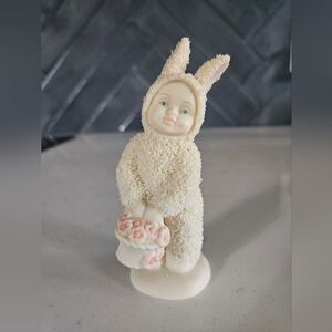 Vintage Department 56 Snowbunnies "A Basket Of Cheer"